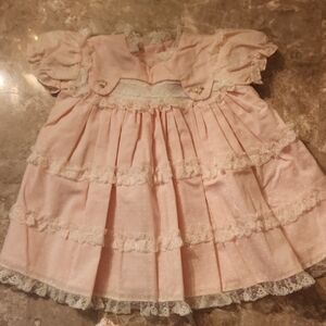 Martha's Miniatures Vintage Charming Pink Kids Casual Dress